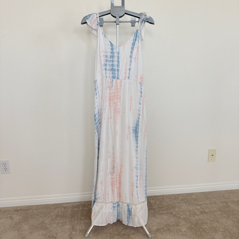 Japna Tie-Dye Ruffle Maxi Dress - Size M